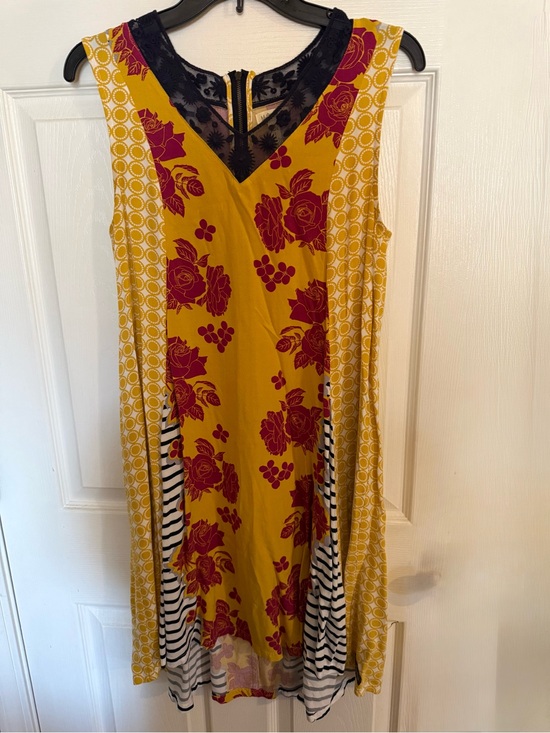 Matilda Jane Dresses & Skirts - Matilda Jane mustard yellow "Golden Key" mixed-print swing dress.